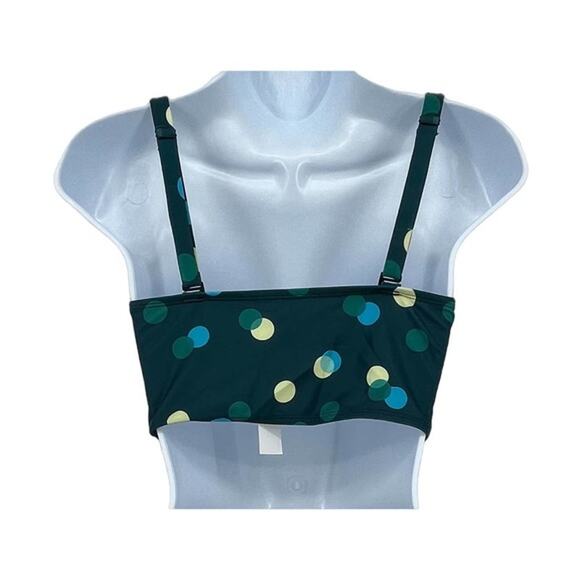 Swimsuit Contoured Bikini Top in Green & Multi Polk a Dot Print Size X-Small - Picture 5 of 8